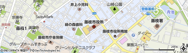 藤枝市役所周辺の地図