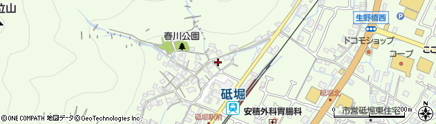 兵庫県姫路市砥堀608周辺の地図