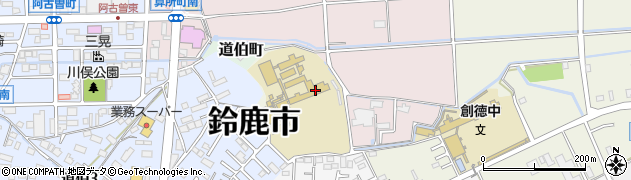 飯野高校　図書室周辺の地図