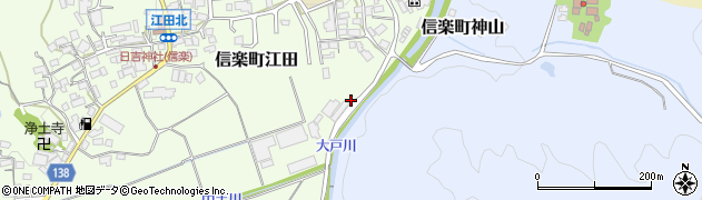 滋賀県甲賀市信楽町江田838周辺の地図