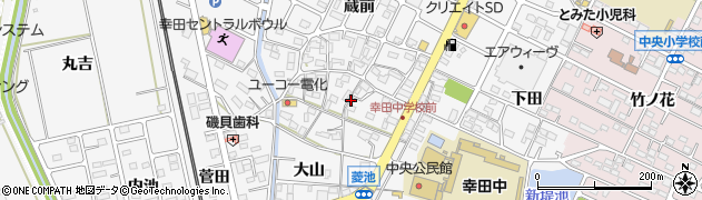 愛知県幸田町（額田郡）菱池（山ノ郷）周辺の地図