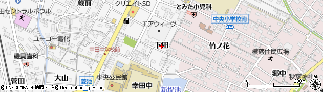 愛知県幸田町（額田郡）菱池（下田）周辺の地図
