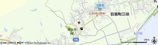 滋賀県甲賀市信楽町江田516周辺の地図