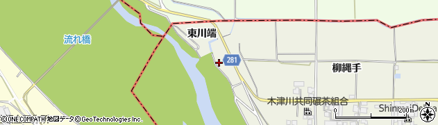 京都府城陽市上津屋東川端周辺の地図