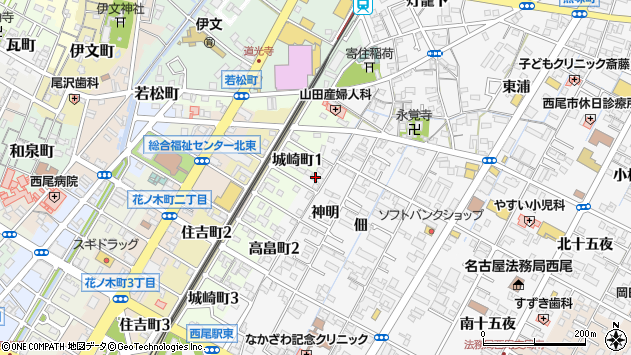 〒445-0064 愛知県西尾市高畠町の地図