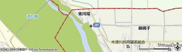 京都府城陽市上津屋（東川端）周辺の地図