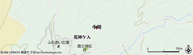 愛知県新城市小畑周辺の地図