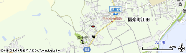 滋賀県甲賀市信楽町江田517周辺の地図