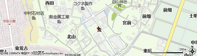愛知県西尾市法光寺町（流）周辺の地図