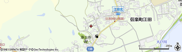 滋賀県甲賀市信楽町江田520周辺の地図