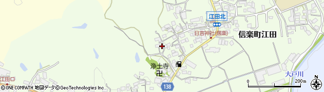滋賀県甲賀市信楽町江田509周辺の地図