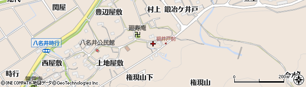 愛知県新城市八名井中上屋敷周辺の地図