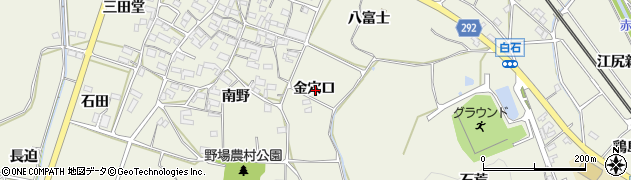愛知県額田郡幸田町野場金穴口周辺の地図