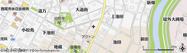 愛知県西尾市熊味町大道南88周辺の地図