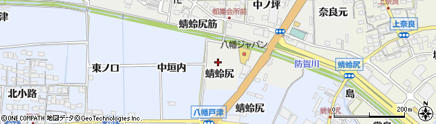 京都府八幡市下奈良蜻蛉尻周辺の地図