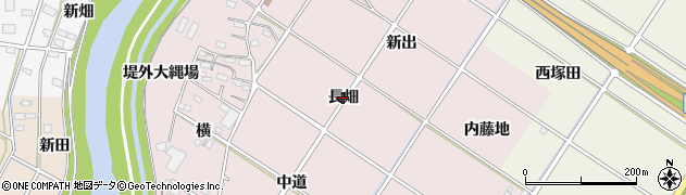 愛知県西尾市和気町（長畑）周辺の地図