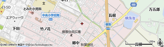 愛知県額田郡幸田町横落郷中周辺の地図