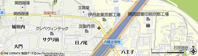 京都府八幡市上津屋尼ケ池23周辺の地図
