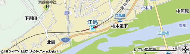 江島駅周辺の地図
