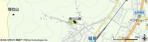春川公園周辺の地図