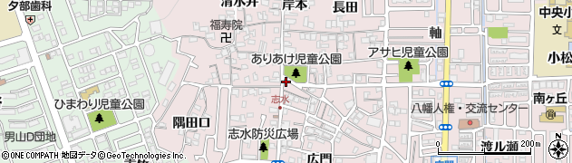 京都府八幡市八幡松原4周辺の地図