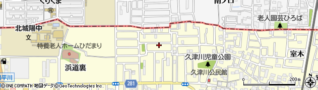 京都府城陽市平川長筬3周辺の地図