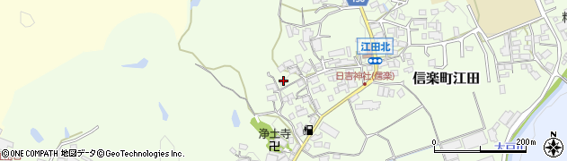 滋賀県甲賀市信楽町江田523周辺の地図