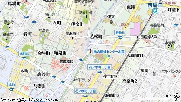 〒445-0854 愛知県西尾市永楽町の地図