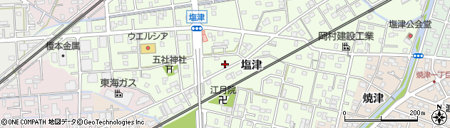 静岡県焼津市塩津207周辺の地図