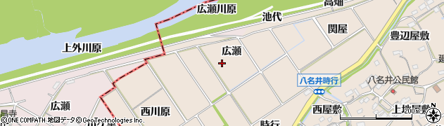 愛知県新城市八名井（広瀬）周辺の地図