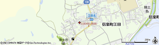 滋賀県甲賀市信楽町江田560周辺の地図