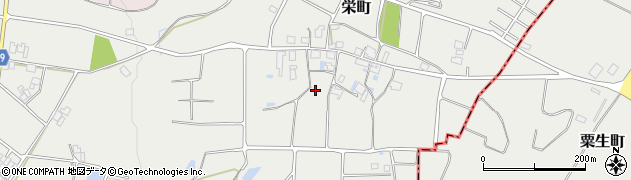 兵庫県加西市栄町周辺の地図