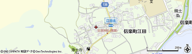 滋賀県甲賀市信楽町江田581周辺の地図