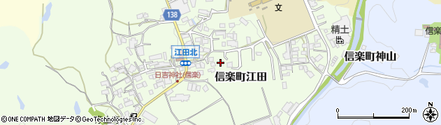 滋賀県甲賀市信楽町江田676周辺の地図