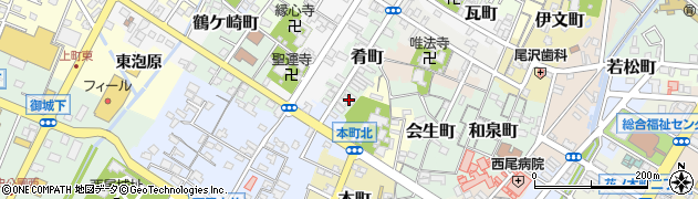 愛知県西尾市肴町24周辺の地図
