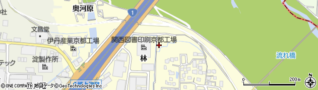 京都府八幡市上津屋林61周辺の地図