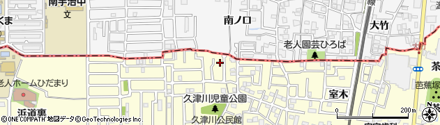 京都府城陽市平川野原30周辺の地図