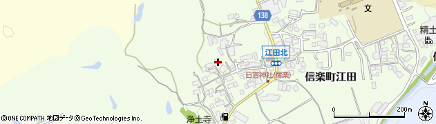 滋賀県甲賀市信楽町江田527周辺の地図