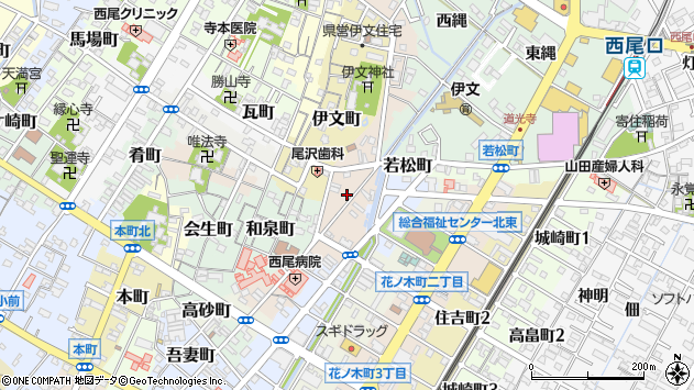 〒445-0823 愛知県西尾市神下町の地図