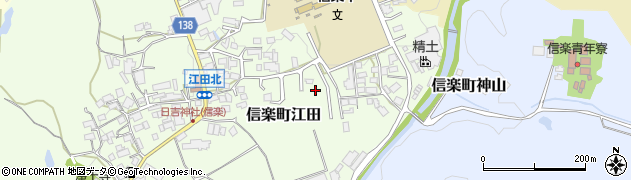 滋賀県甲賀市信楽町江田696周辺の地図
