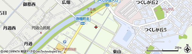 愛知県西尾市駒場町五反田周辺の地図