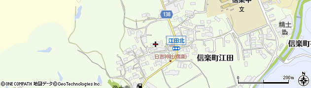 滋賀県甲賀市信楽町江田578周辺の地図