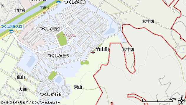 〒445-0015 愛知県西尾市竹山町の地図