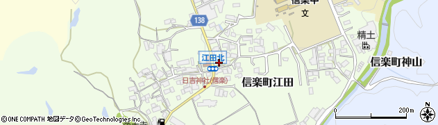滋賀県甲賀市信楽町江田594周辺の地図