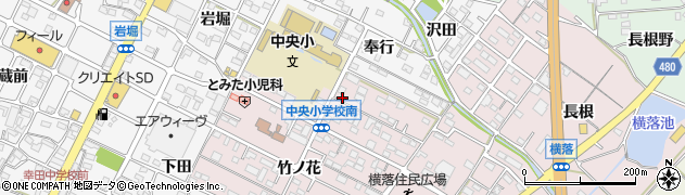 愛知県幸田町（額田郡）横落（北門）周辺の地図
