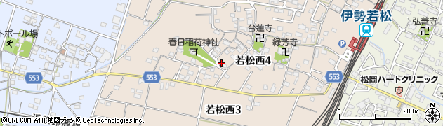 三重県鈴鹿市若松西周辺の地図