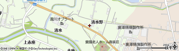 愛知県新城市一鍬田（清水野）周辺の地図