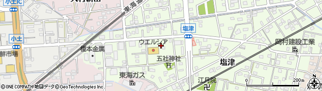 静岡県焼津市塩津61周辺の地図