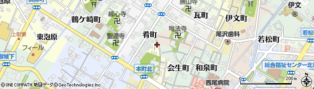 愛知県西尾市満全町2周辺の地図