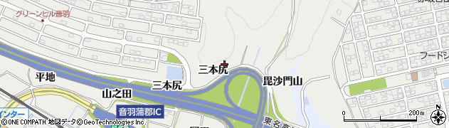 愛知県豊川市長沢町（明ケ沢）周辺の地図